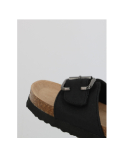 Sandales double bride maxi noir femme - Only