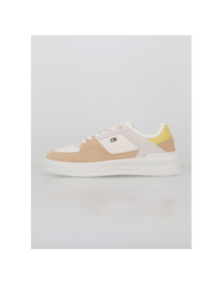 Baskets en cuir essential blanc beige femme - Tommy Hilfiger