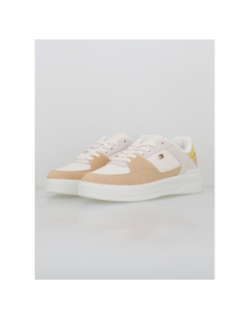 Baskets en cuir essential blanc beige femme - Tommy Hilfiger
