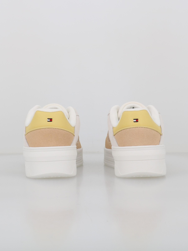 Baskets en cuir essential blanc beige femme - Tommy Hilfiger