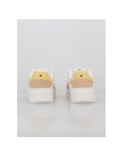 Baskets en cuir essential blanc beige femme - Tommy Hilfiger
