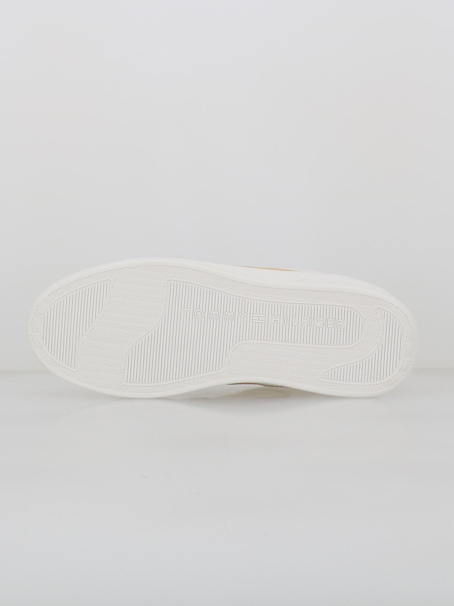 Baskets en cuir essential blanc beige femme - Tommy Hilfiger