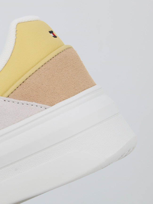 Baskets en cuir essential blanc beige femme - Tommy Hilfiger