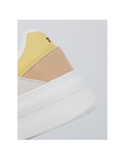 Baskets en cuir essential blanc beige femme - Tommy Hilfiger