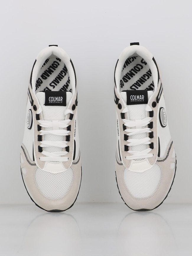 Baskets travis bold blanc beige homme - Colmar