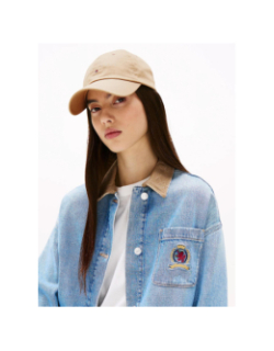 Casquette linear logo beige homme - Tommy Jeans