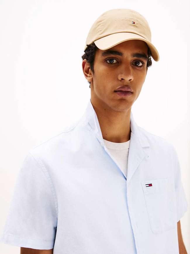 Casquette linear logo beige homme - Tommy Jeans