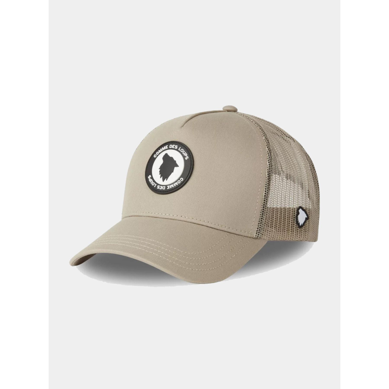 Casquette trucker logo silicone beige - Comme Des Loups