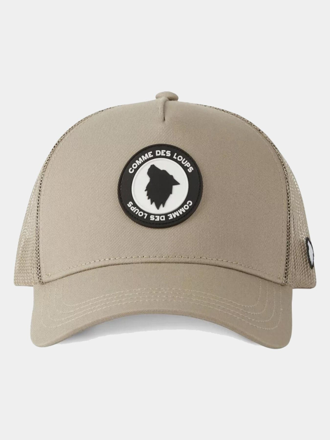 Casquette trucker logo silicone beige - Comme Des Loups