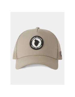Casquette trucker logo silicone beige - Comme Des Loups