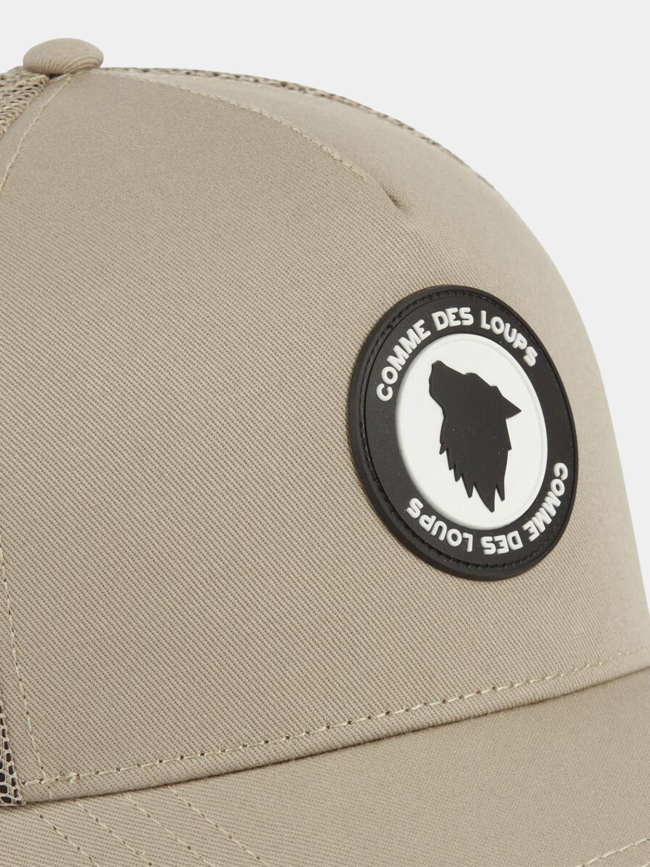 Casquette trucker logo silicone beige - Comme Des Loups