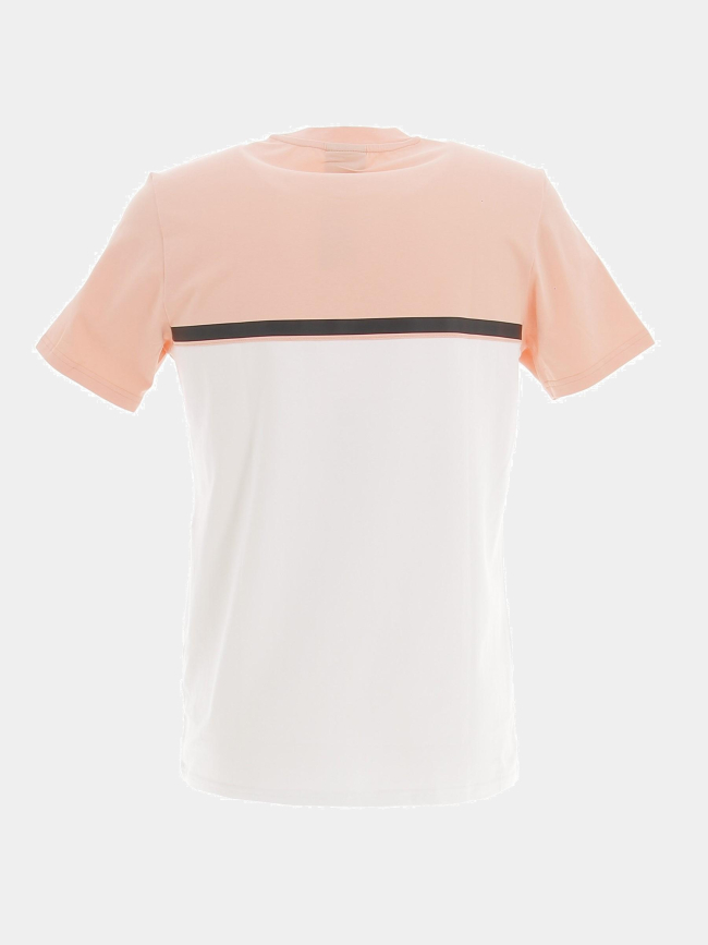 T-shirt bicolore everest rose blanc homme - Comme Des Loups