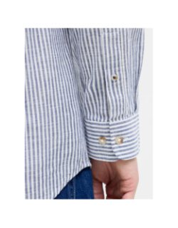 Chemise rayée summer blanc bleu homme - Jack & Jones