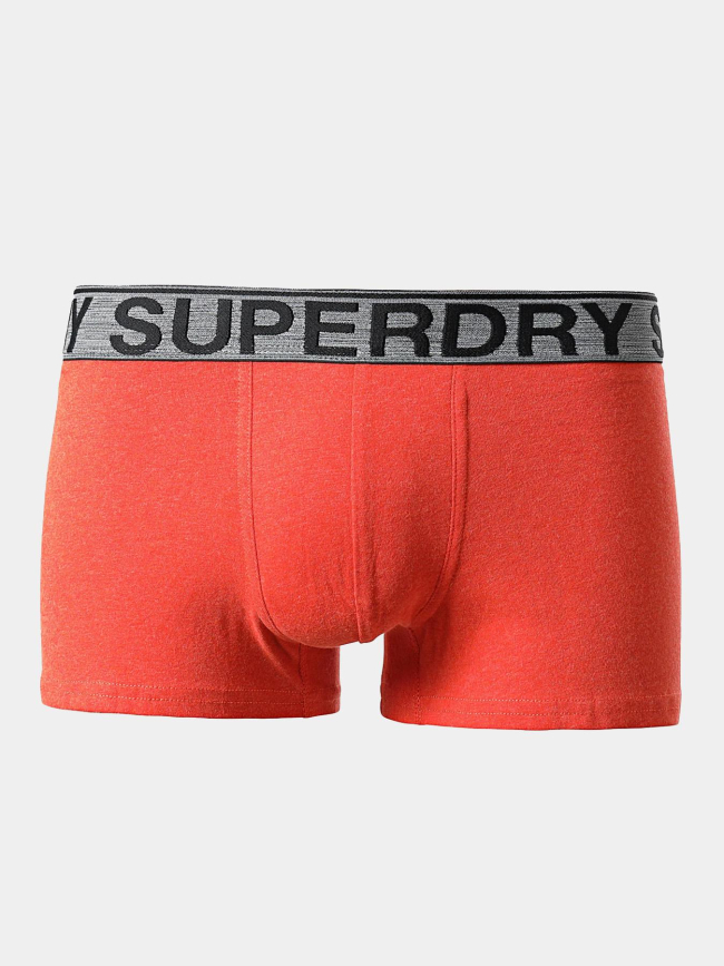 Pack 3 boxers coton gris noir rouge homme - Superdry
