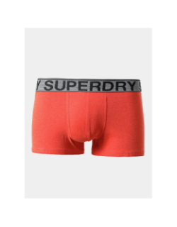 Pack 3 boxers coton gris noir rouge homme - Superdry