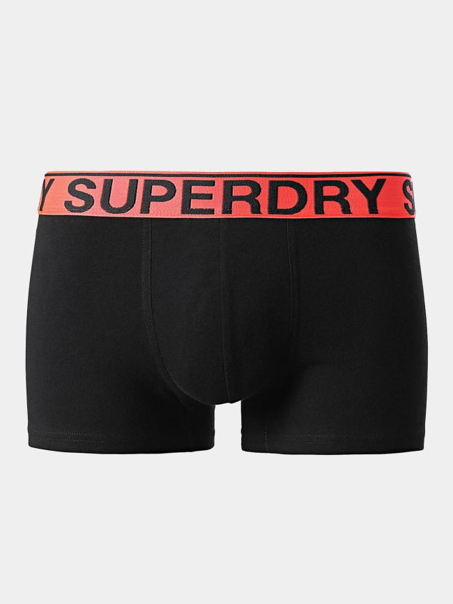 Pack 3 boxers coton gris noir rouge homme - Superdry