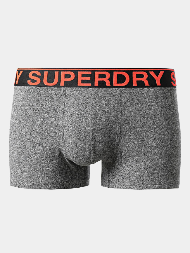 Pack 3 boxers coton gris noir rouge homme - Superdry