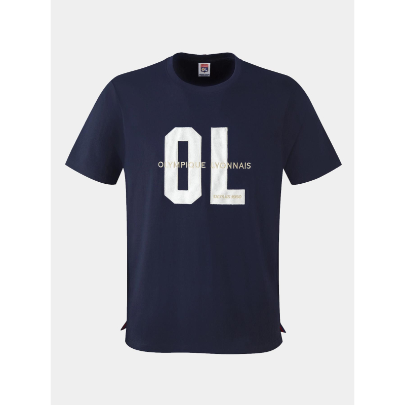 T-shirt signature bleu marine adulte - Olympique Lyonnais