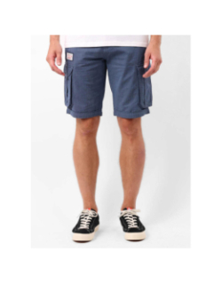 Short cargo rayé avec ceinture orbek bleu marine homme - Oxbow