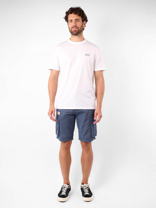 Short cargo rayé avec ceinture orbek bleu marine homme - Oxbow
