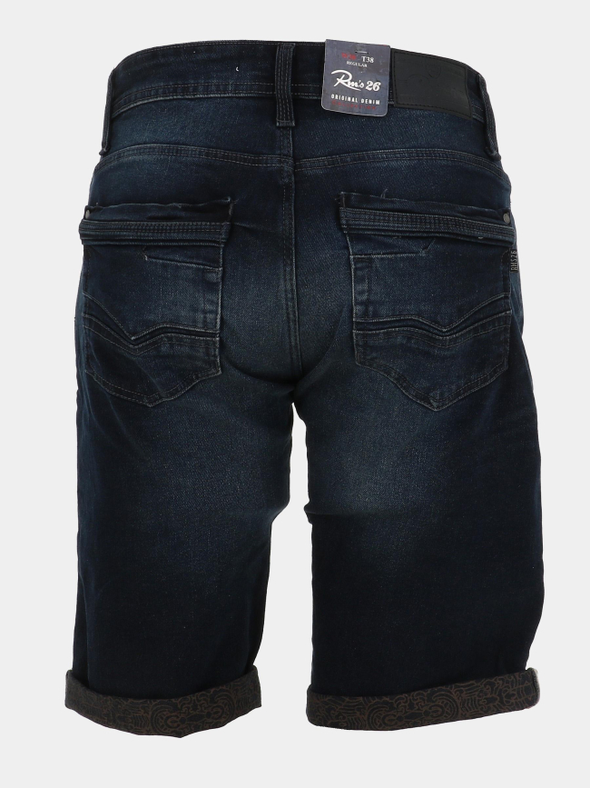 Bermuda jeans overdyed bleu marine homme - Rms 26