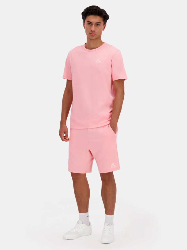 T-shirt monochrome rose homme - Le Coq Sportif