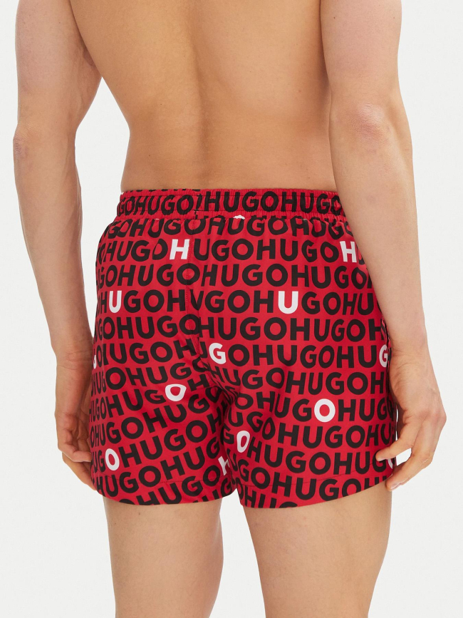 Short de bain tortuga rouge noir homme - Hugo