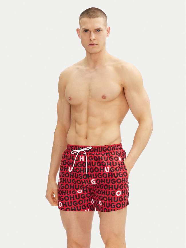Short de bain tortuga rouge noir homme - Hugo