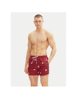 Short de bain tortuga rouge noir homme - Hugo