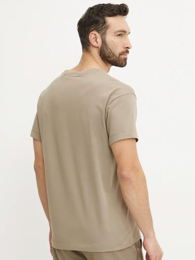 T-shirt laze marron homme - Hugo