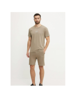 T-shirt laze marron homme - Hugo