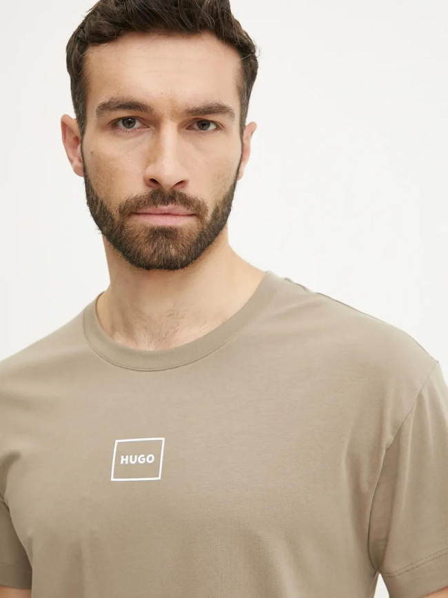 T-shirt laze marron homme - Hugo