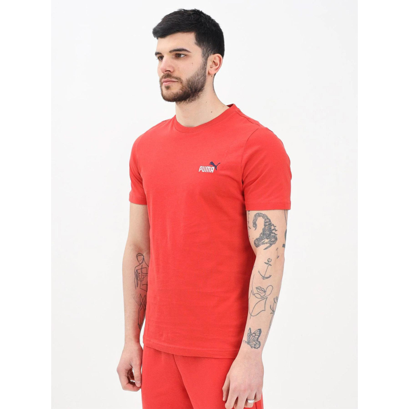 T-shirt à manches courtes ess no.1 rouge homme - Puma