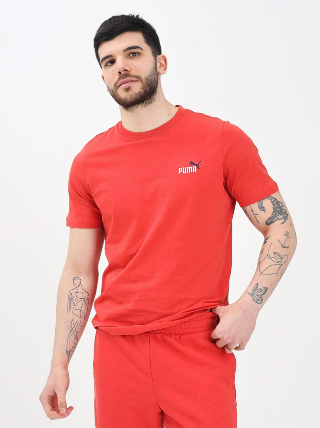 T-shirt à manches courtes ess no.1 rouge homme - Puma