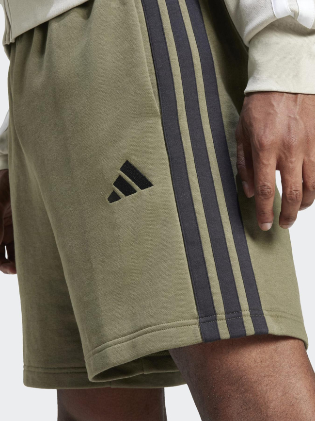 Short de sport molleton 3s ft kaki homme - Adidas