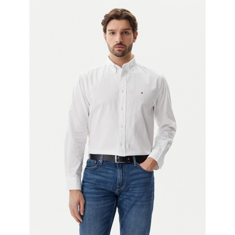 Chemise regular flex poplin blanc homme - Tommy Hilfiger