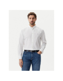 Chemise regular flex poplin blanc homme - Tommy Hilfiger