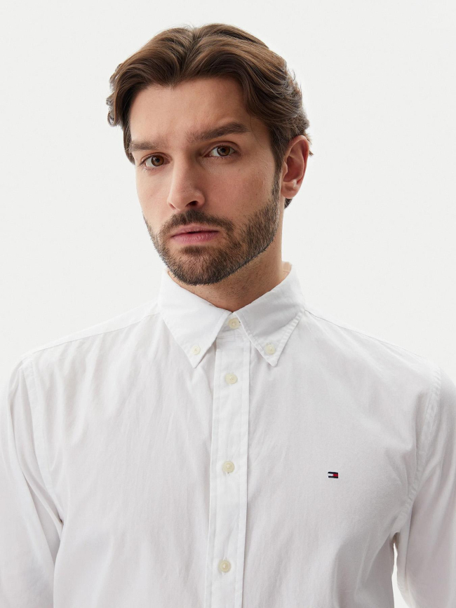 Chemise regular flex poplin blanc homme - Tommy Hilfiger
