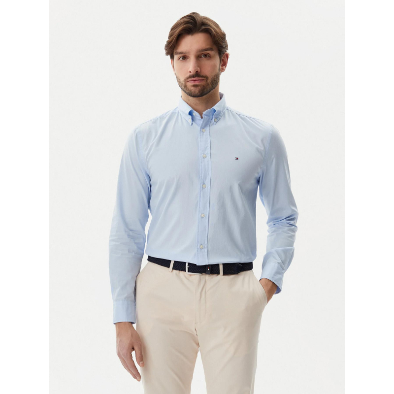 Chemise regular flex poplin sweet bleu homme - Tommy Hilfiger