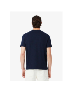 T-shirt en jersey de coton à liseré bleu marine homme - Lacoste