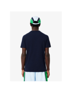 T-shirt sport ultra dry imprimé bleu marine homme - Lacoste