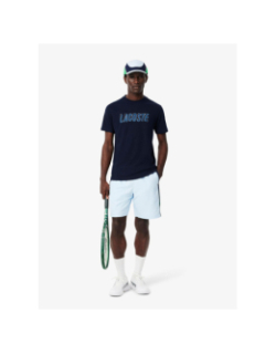 T-shirt sport ultra dry imprimé bleu marine homme - Lacoste