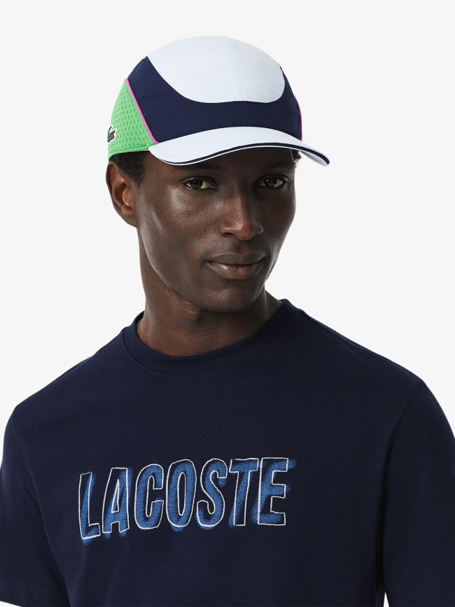 T-shirt sport ultra dry imprimé bleu marine homme - Lacoste
