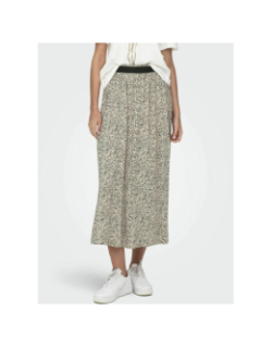 Jupe longue venedig aop life beige noir femme - Only