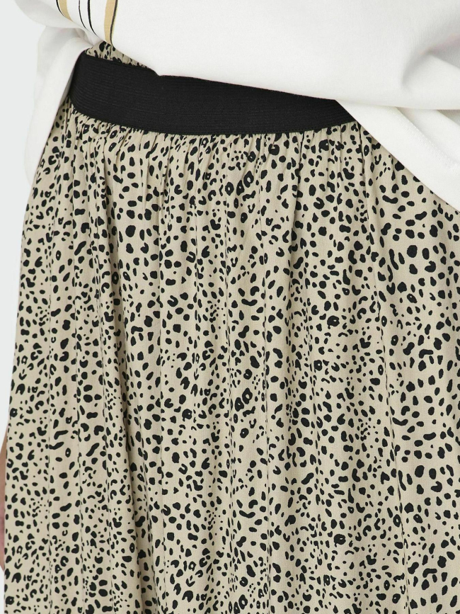 Jupe longue venedig aop life beige noir femme - Only