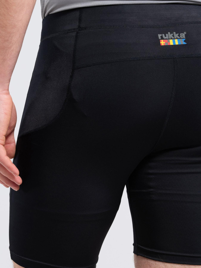 Short de running tight fit maamaki noir homme - Rukka