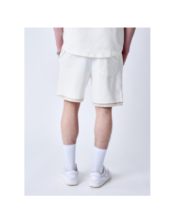 Short à logo brodé en relief beige homme - Project X Paris