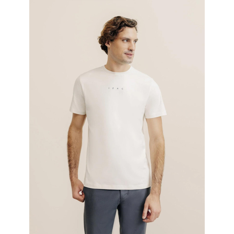T-shirt logo godoy blanc écru homme - Izac