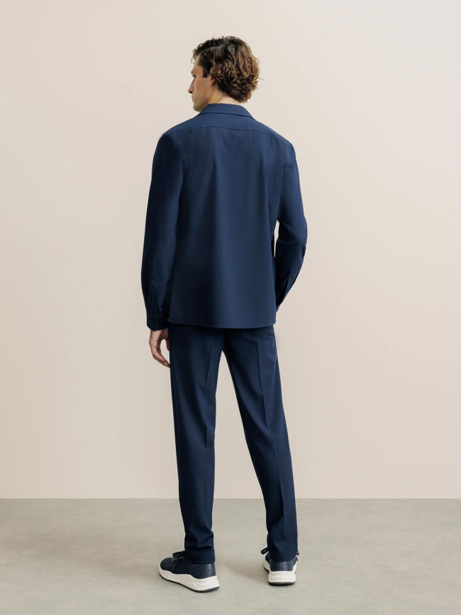 Chemise stretch kiross bleu marine homme - Izac