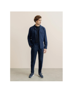 Chemise stretch kiross bleu marine homme - Izac